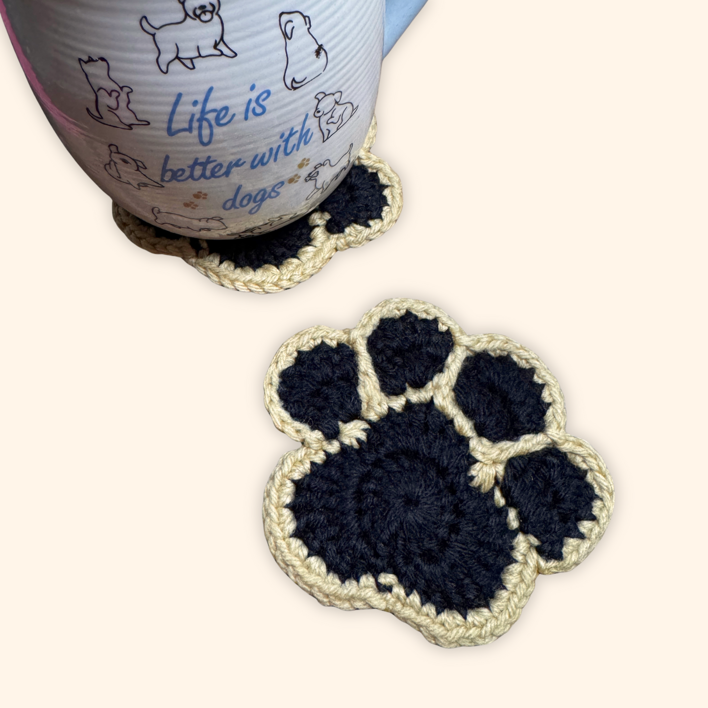 Animal Paw Coasters (Crochet)